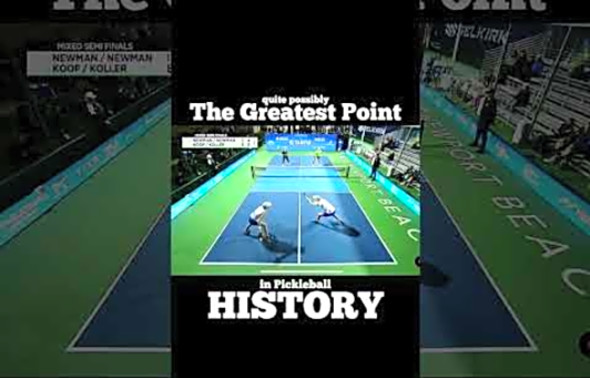 The just might be the greatest point in pickleball history.