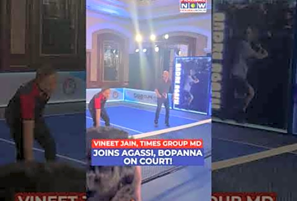 Times Group MD, Vineet Jain, Agassi &amp; Bopanna Serve Up Excitement in an Epic Pickleball Match!