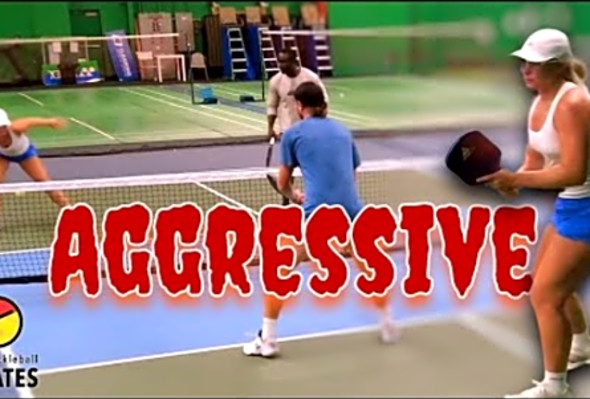 Very Aggressive Pickleball Mixed vs Men&#039;s Doubles