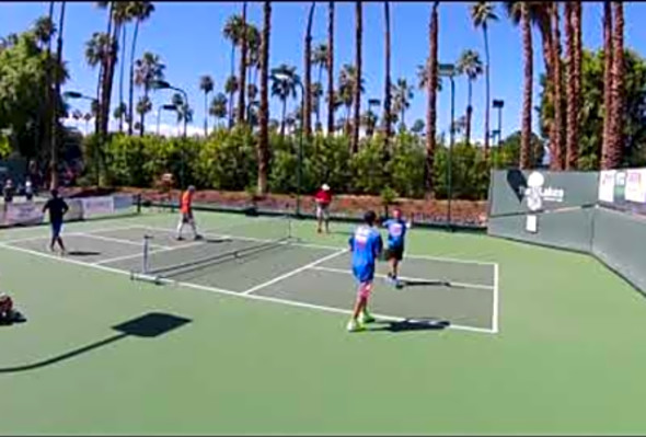 2018 Lakes Pickleball Tournament MD 5.0 Game 1&amp;2 Farias/Johns vs.Coyle/Munro