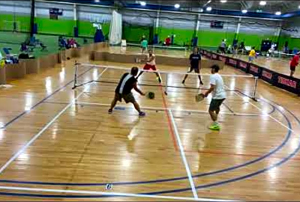 Pickleball Match #4 Game #2 - 4.0 19 Division - Shaw and Shaw vs. Elliott and Riley