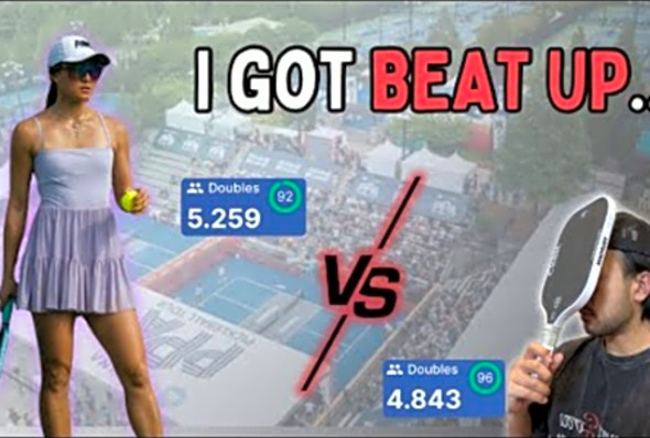 I got beat up by PRO player Helen To... (4.5 Pickleball)
