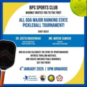 Live - Pickleball Tournament - Court - 01 - BPS Sports Club Margao Goa