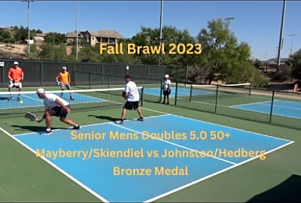Fall Brawl 2023 Senior Mens Doubles 5.0 50 Mayberry/Skiendiel vs Johnston/Hedberg Bronze Medal