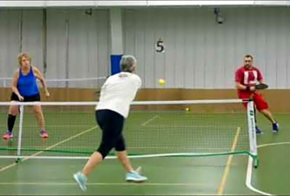 Amazing Pickleball Shot - Diving Save