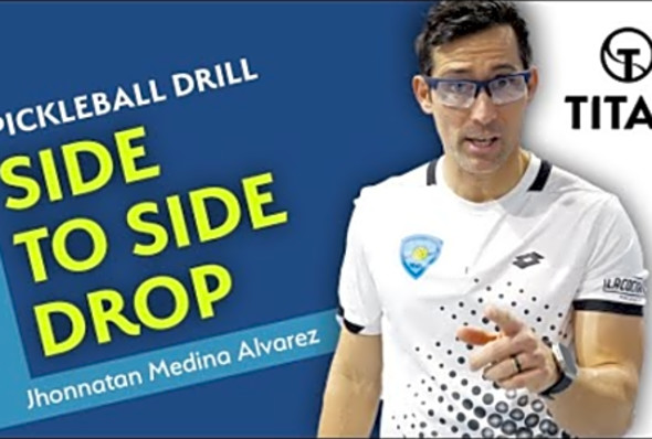 Pickleball Drill: Side to Side Drop for Titan ONE Pickleball Machine, Jhonnatan Medina Alvarez