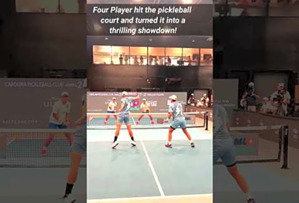 Epic Pickleball Shots! Four Players Showing Real Game Skills&quot;! #shorts #pickleball #ytshorts