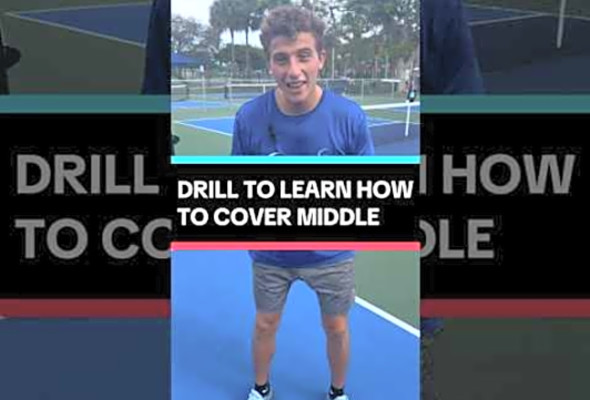 This Drill Will Teach You to COVER MIDDLE the right way #pickleball #pickleballtips #shorts
