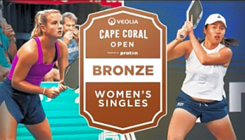 Kate Fahey vs Chao Yi Wang at the Veolia Cape Coral Open