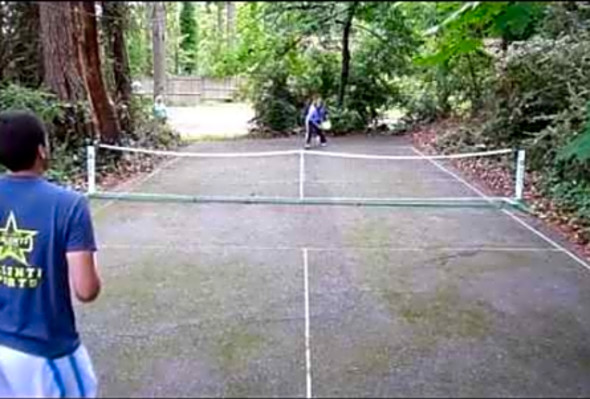 The first ever pickleball court! The ORIGINAL pickleball court 1965! Jennifer Lucore, Joe Valenti
