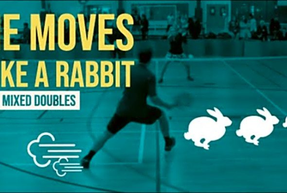 Johnathan is like a pickleball rabbit out there