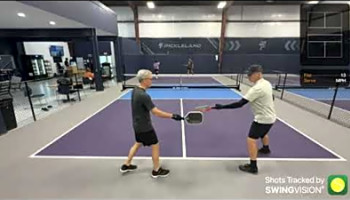 Indoor pickleball at atpicklelandATX 4.0 DUPR match 1 (4-30-2025)
