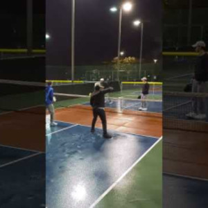 Pickleball game in Mackenzie Creek Park with pros!