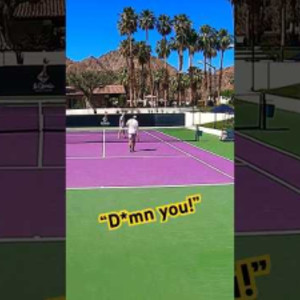 CRAZY sliding winner on hard courts! #tennis #pickleball #trending #trac...