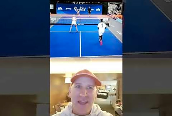 Sam Querrey and Donald Young playing Pro Pickleball