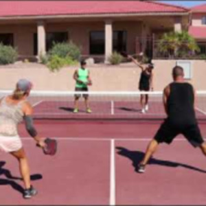 Coach David &amp; Girl vs Pickleball Barbie &amp; Scott Game 2
