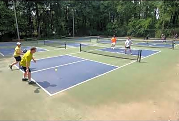 5/17/21 Shaw Park Pickleball Game 1 Reed/McCain vs Ling/Atwood