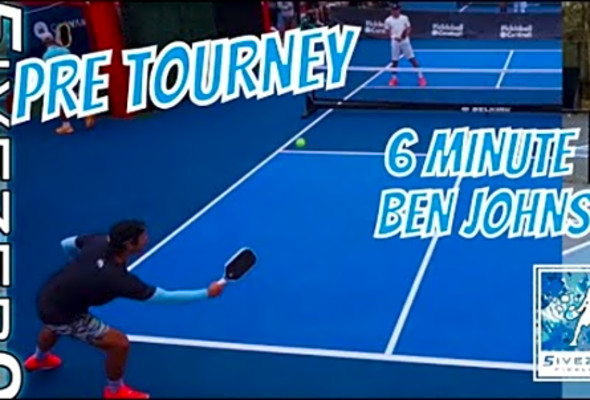 6 Min PickleBall Pro Player Warm Up Drills - Ben Johns / Collin Johns - 5IVEZERO