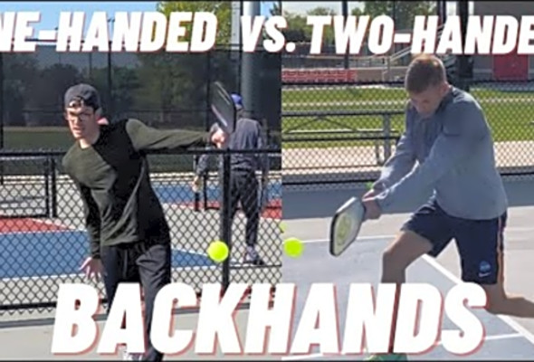 Pickleball Backhand Drive - One-Handed vs. Two-Handed Backhand