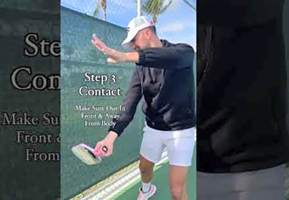 How To Hit A Forehand In 4 Steps #pickleballcoach #pickleball #pickleballtips