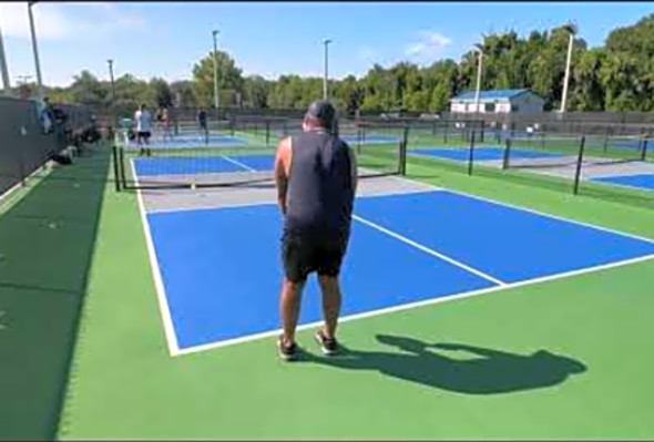 Bad pickleball with Frustrations. Cory/Scott vs. Bret/Luis - 9/17/24 rec play. Game 1