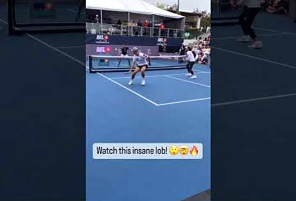 Can you hit a lob like this? Pickeleball lobbing.