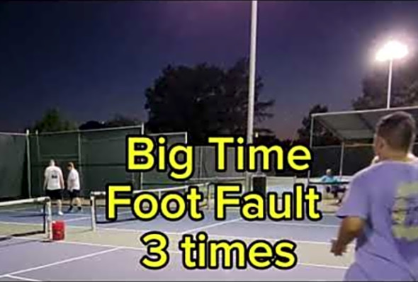 Pickleball Big time foot fault and still lost the match August 18th