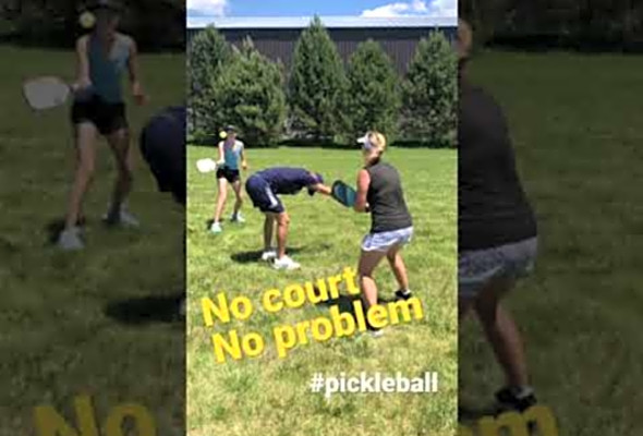 No court, no problem #pickleball #shorts #sports