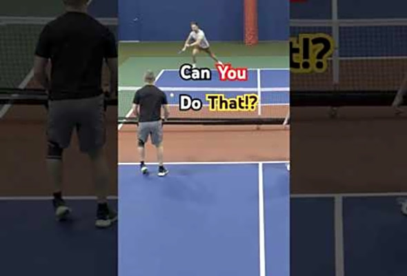 How did he SPIN it like that!? #pickleball #doubles #highlights #mondaynightpickleball