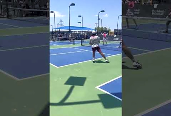 Why drop and dink when you can drive? #texasopen #pickleball #highlights #shorts