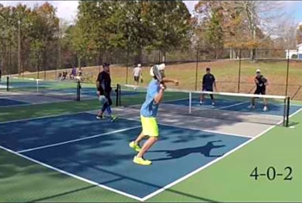 Yonah Play? Fall Pickleball Tournament 2017 - Golden &amp; Cook vs. Tong &amp; Moore