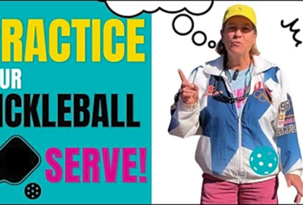 How To Practice Pickleball Serves On Your Own Using a Tennis Court - Its Easy to Do!