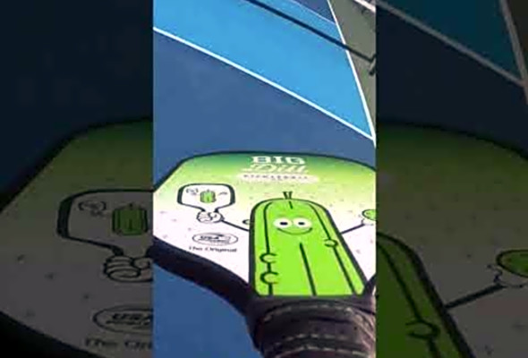 POV of the Big Dill Pickleball Co. Original Pickleball Paddle