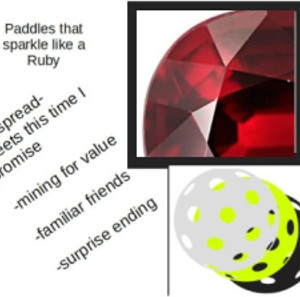 Pickleball paddles like the Six Zero Ruby / 6.0