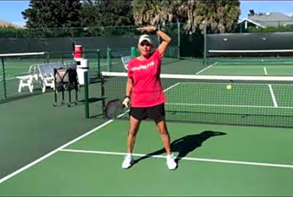 Pickleball: &quot;Defending Backhand High Dink Attack&quot;, Deb Harrison