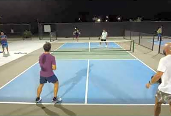 Pickleball 3.5 - 4.0 games, Vegas Pickleball at Sunset park, hot night, no wind