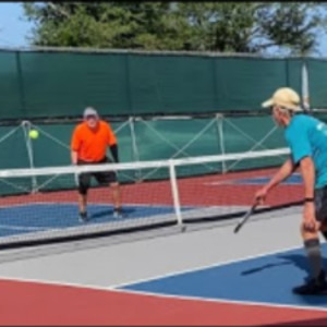 Mark returns everything! Hot July morning. Game 3. Mens 3.5 pickleball. ...