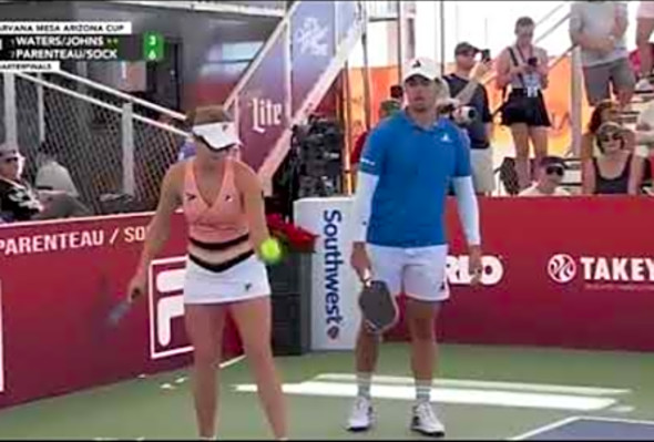 SUPER PICKLEBALL MATCH - Waters/Johns vs Parenteau/Sock #PPATOUR #pickleball