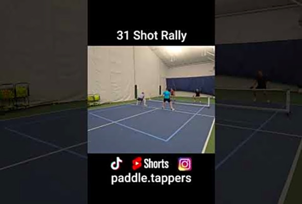 31 Shot Rally #pickleballhighlights #pickleballdoubles #mlp #ppa