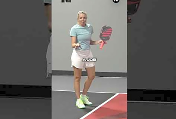 Pickleball pro &amp; coach Susannah Barr will teach you the proper footwork to safely run down a lob