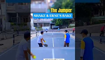 LITTLE JUMP BACKHAND ERNE&#039;S #pickleballtips #pickleballshorts