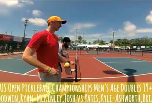 US Open Pickleball Championships Men&#039;s Doubles Age 19 Goodwin-McKinley vs Yates-Ashworth