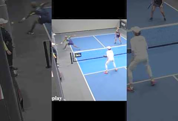 Impossible shot by senior pro #seniorpropickleball #funafter50 #pickleball