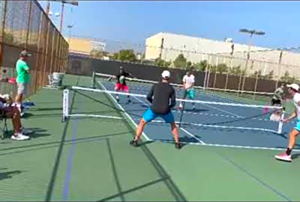 Tennis Pros Sam Querrey, Stevie Johnson playing with Wes and the S.M. Pickleball crew.