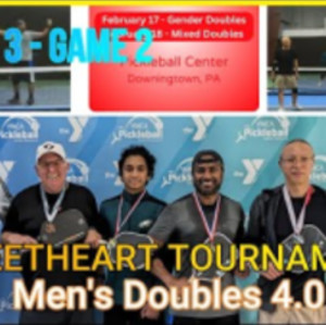 Sweetheart Pickleball Tourney - Men&#039;s Doubles 4.0 Bracket - Match 3 - Ga...