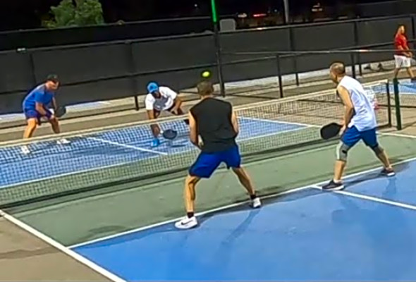 Men&#039;s Doubles Pickleball. Vincent and Carter vs Long and Stan. Game 2 of 2.