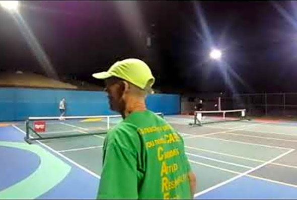 Pickleball singles games x2 Angus-Chris 3/2022