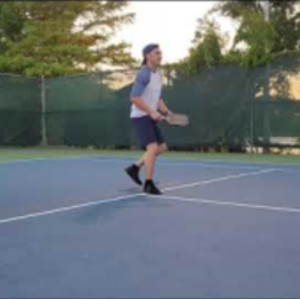 John practice Pickleball forehand. Second time ever to practice rally Ju...