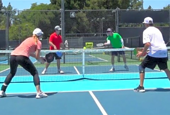 Anaheim Tennis Center Pickleball 4.0 Fixed Team Challenge Round Robin in the wind - Keith&#039;s Debut