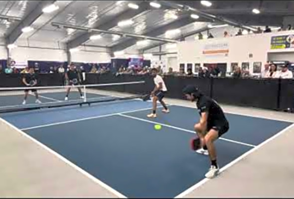 Camp Pickleball Gold Medal Match Oscar-Sanil vs. Johan-Sam Game 1